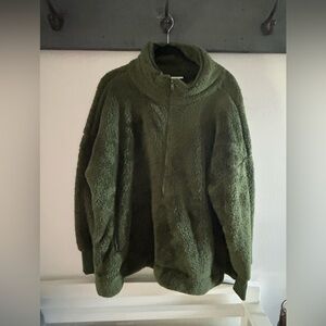 LulaRoe Warm Olive Green Fleece Jacket